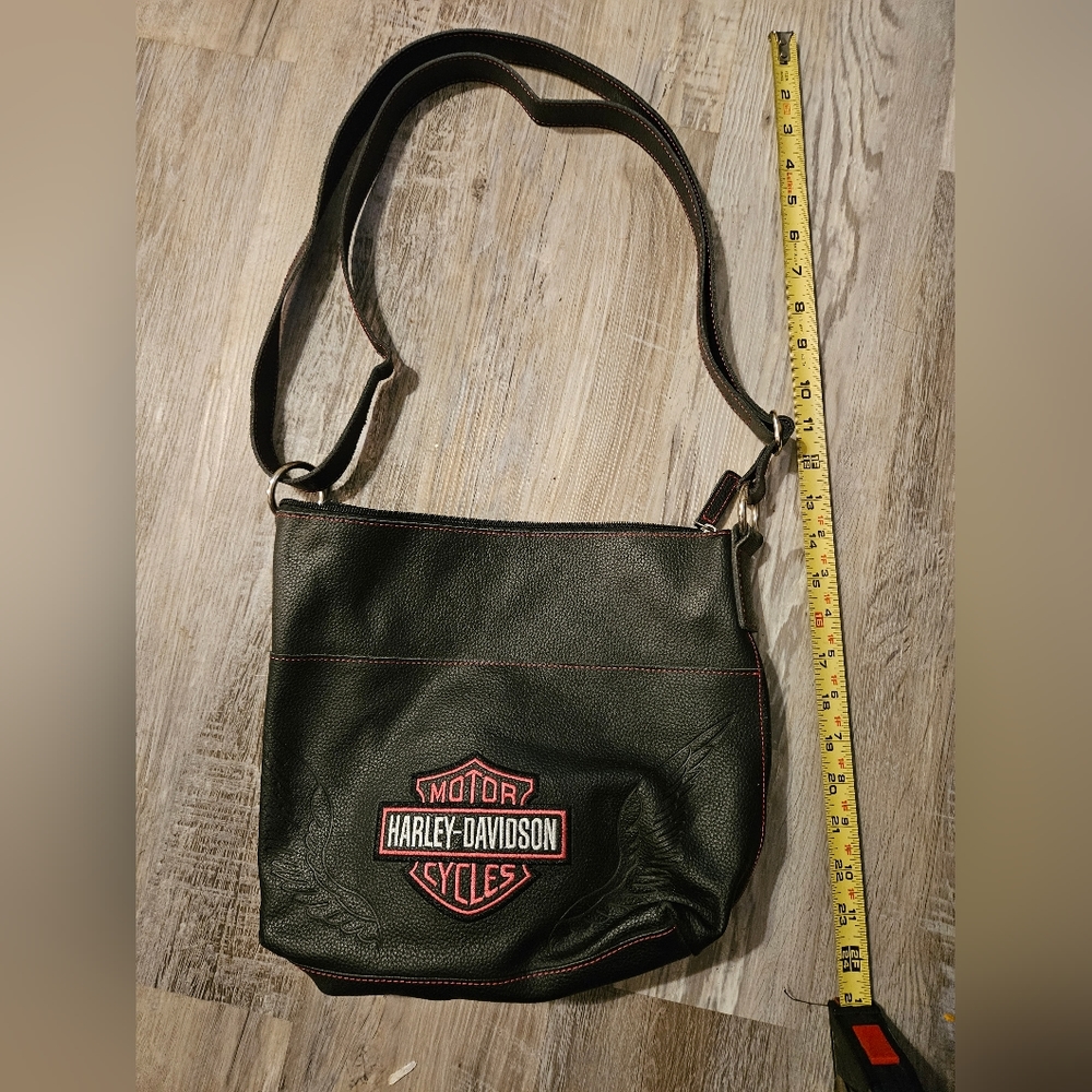 Black & Pink Leather Harley Davidson Purse